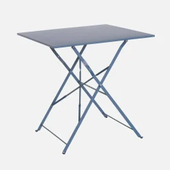Tavolo da giardino pieghevole in acciaio, 2 posti, 70cm