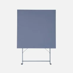 Tavolo da giardino pieghevole in acciaio, 2 posti, 70cm
