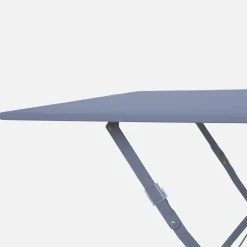 Tavolo da giardino pieghevole in acciaio, 2 posti, 70cm