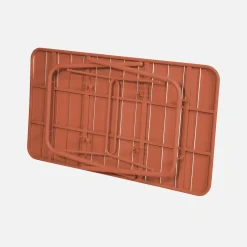 Tavolo da giardino pieghevole in metallo 6 posti, 140cm