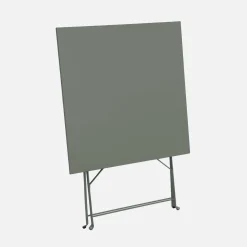 Tavolo da giardino pieghevole in acciaio, 2 posti, 70cm