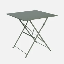 Tavolo da giardino pieghevole in acciaio, 2 posti, 70cm