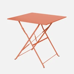 Tavolo da giardino pieghevole in acciaio, 2 posti, 70cm