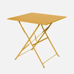 Tavolo da giardino pieghevole in acciaio, 2 posti, 70cm