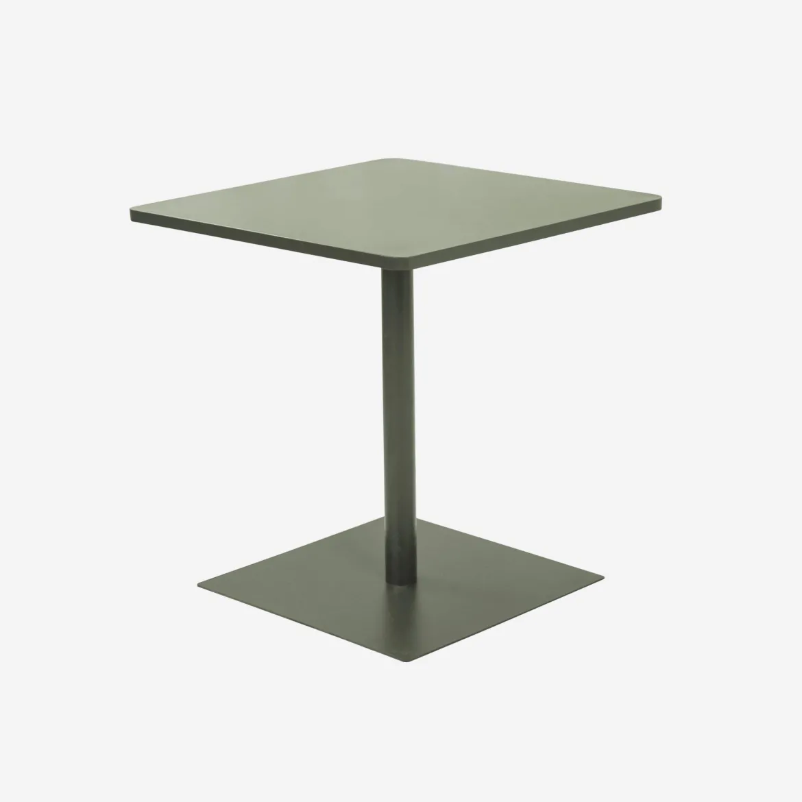 Tavolo da giardino quadrato in acciaio, 70cm