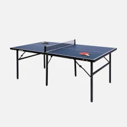 Tavolo da ping pong per interni con 2 racchette e 3 palline, 180cm