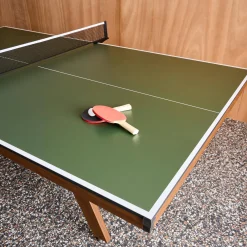 Tavolo da ping pong per interni deluxe con 2 racchette e 3 palline, 274cm