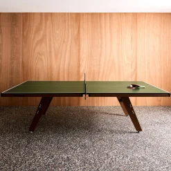 Tavolo da ping pong per interni deluxe con 2 racchette e 3 palline, 274cm