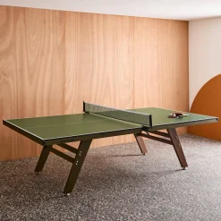 Tavolo da ping pong per interni deluxe con 2 racchette e 3 palline, 274cm