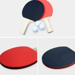 Tavolo da ping pong pieghevole per esterni con 4 racchette e 6 palline, 274cm