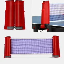 Tavolo da ping pong pieghevole per esterni con 4 racchette e 6 palline, 274cm