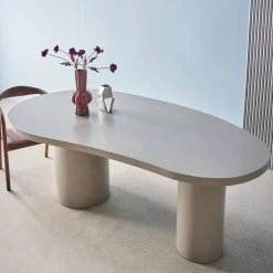 Tavolo da pranzo in legno d'hevea 8 posti, 210cm