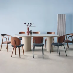 Tavolo da pranzo in legno d'hevea 8 posti, 210cm