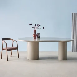 Tavolo da pranzo in legno d'hevea 8 posti, 210cm