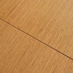 Tavolo da pranzo ovale allungabile in legno di hevea e impiallacciatura di quercia 4-6 posti