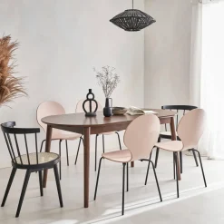 Tavolo da pranzo ovale allungabile da 6 a 8 posti
