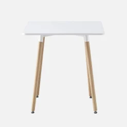 Tavolo da pranzo quadrato scandinavo in legno 2 posti