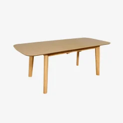Tavolo da pranzo rettangolare allungabile 160 - 210 cm, rivestito in rovere e metallo