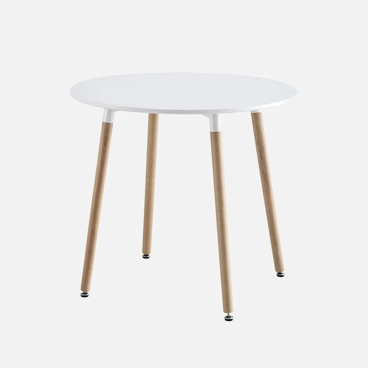 Tavolo da pranzo rotondo scandinavo in legno 2 posti