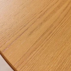 Tavolo da pranzo rotondo legno di hevea e impiallacciatura di quercia 4 posti