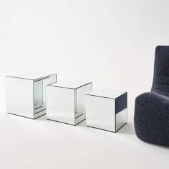 Tavolo cubico a specchio, tavolino da divano