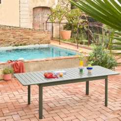 Tavolo da giardino allungabile in alluminio, 8 posti