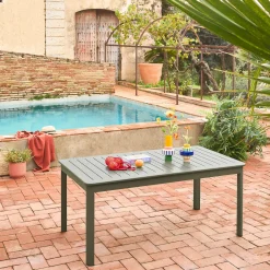 Tavolo da giardino allungabile in alluminio, 8 posti