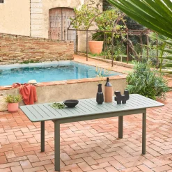 Tavolo da giardino allungabile in alluminio, 6 posti