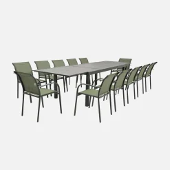 Tavolo da giardino allungabile in alluminio 10-12 posti, 320cm