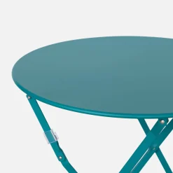 Tavolo da giardino bistrot pieghevole in acciaio, 2 posti, Ø60cm