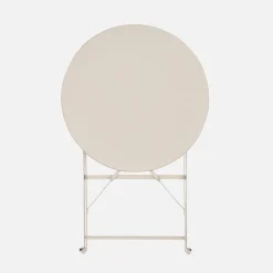 Tavolo da giardino bistrot pieghevole in acciaio, 2 posti, Ø60cm