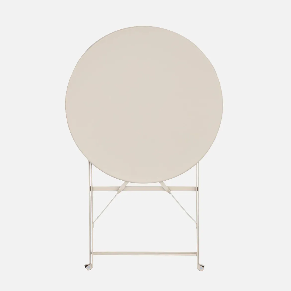 Tavolo da giardino bistrot pieghevole in acciaio, 2 posti, Ø60cm