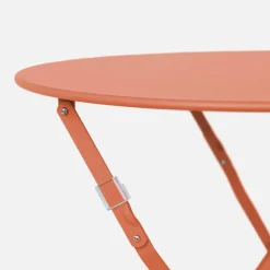 Tavolo da giardino bistrot pieghevole in acciaio, 2 posti, Ø60cm