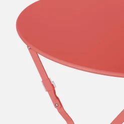 Tavolo da giardino bistrot pieghevole in acciaio, 2 posti, Ø60cm