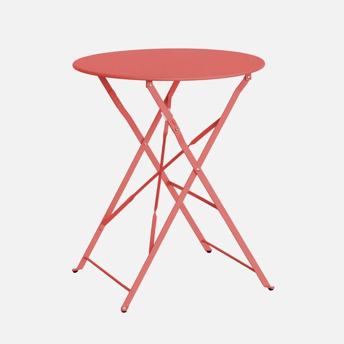 Tavolo da giardino bistrot pieghevole in acciaio, 2 posti, Ø60cm