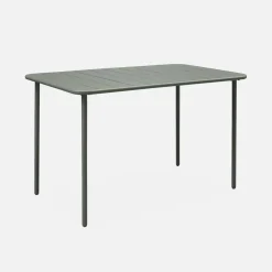 Tavolo da giardino in acciaio, 4 posti, 120cm