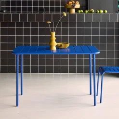 Tavolo da giardino in acciaio, 4 posti, 120cm