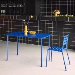 Tavolo da giardino in acciaio, 4 posti, 120cm