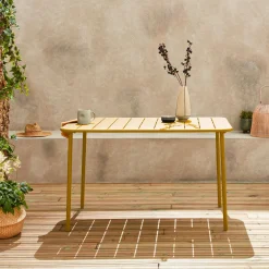 Tavolo da giardino in acciaio, 4 posti, 120cm