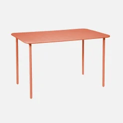 Tavolo da giardino in acciaio, 4 posti, 120cm