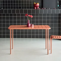 Tavolo da giardino in acciaio, 4 posti, 120cm
