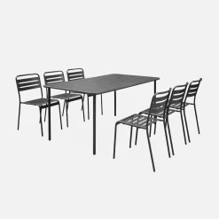 Tavolo da giardino in metallo 6-8 posti, 160cm
