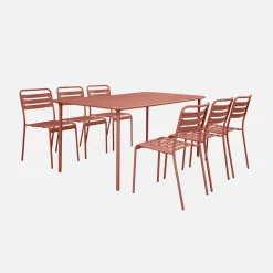 Tavolo da giardino in metallo 6-8 posti, 160cm