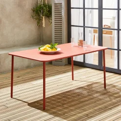 Tavolo da giardino in metallo 6-8 posti, 160cm