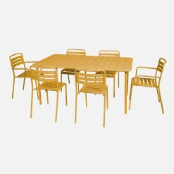 Tavolo da giardino in metallo 6-8 posti, 160cm