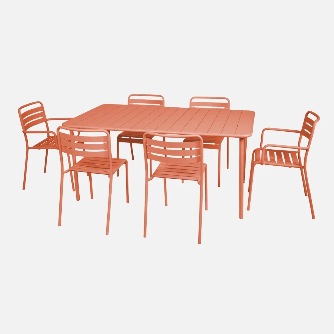 Tavolo da giardino in metallo 6-8 posti, 160cm