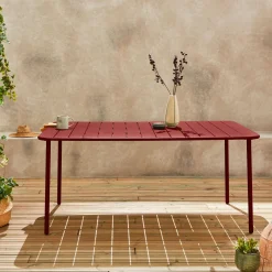 Tavolo da giardino in metallo 6-8 posti, 160cm