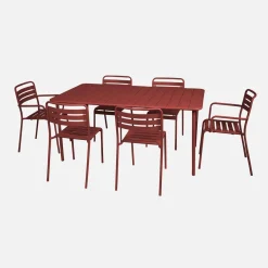 Tavolo da giardino in metallo 6-8 posti, 160cm