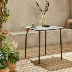 Tavolo da giardino in metallo 2 posti, 70cm