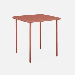 Tavolo da giardino in metallo 2 posti, 70cm